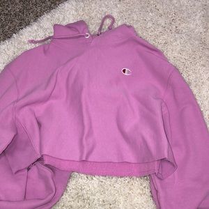 CHAMPION HALF CROP HOODIE